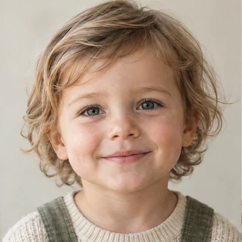 Example portrait of their three-year-old child